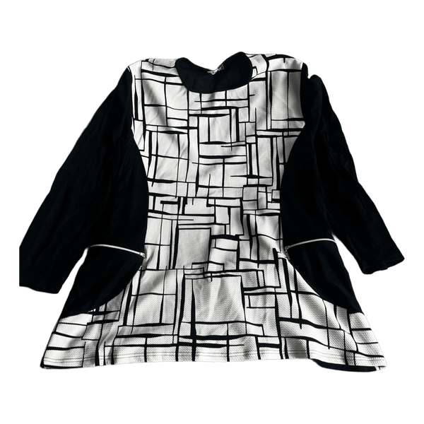 Black white geometric top