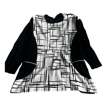 Black white geometric top