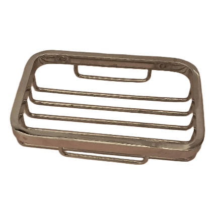 Silver metal soap dish