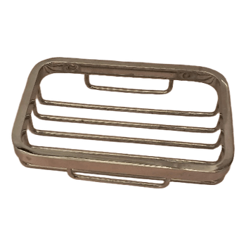 Silver metal soap dish
