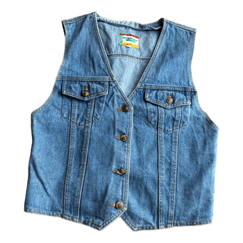 Blue denim vest