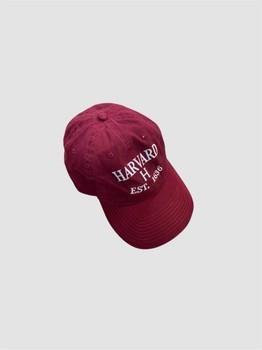Burgundy Harvard baseball cap