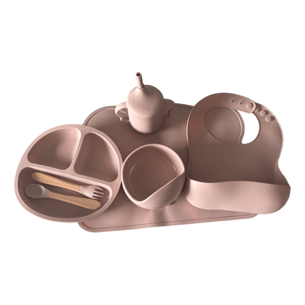 Silicone baby feeding set