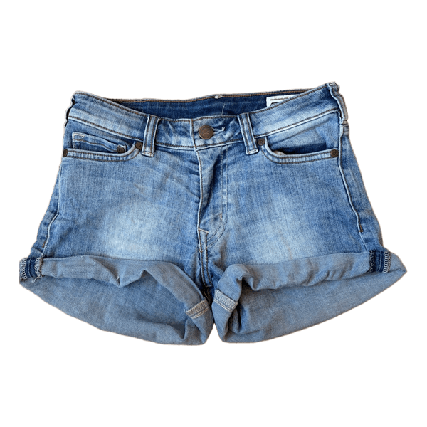 Low rise jean shorts
