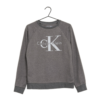 Grey college sweater