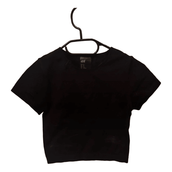 Svart tränings crop top från H&M