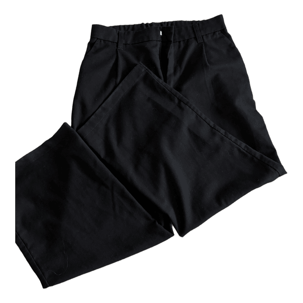 Black wide-leg trousers
