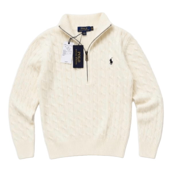 Baltas Polo Ralph Lauren megztinis