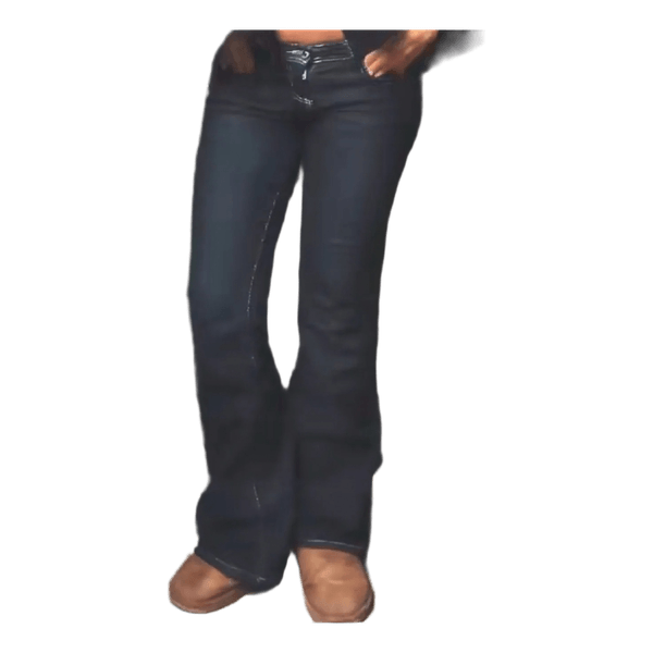 Mörkblå low bootcut jeans