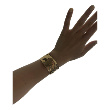 Gold tone cuff bracelet