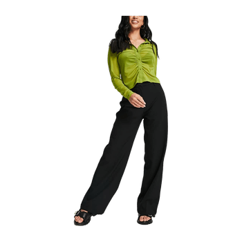 Black slouchy tailored trousers