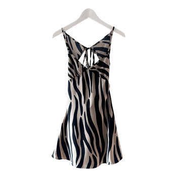 Zebra print mini dress