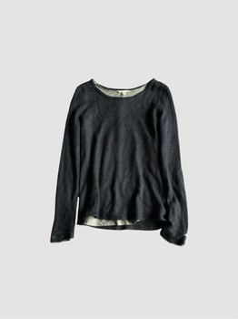 Navy layered knit sweater