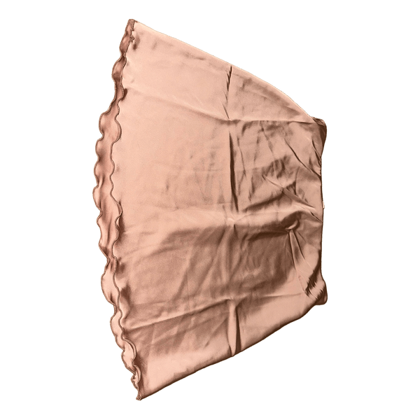 Pink satin mini skirt