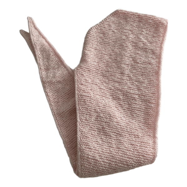 Rosa strikket tørklæde