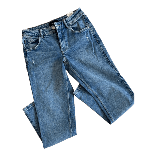 Blue denim jeans