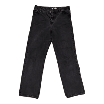 Black loose straight jeans