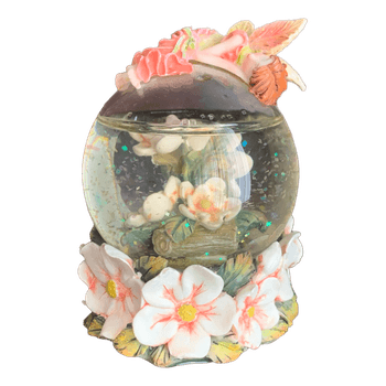 Floral fairy snow globe
