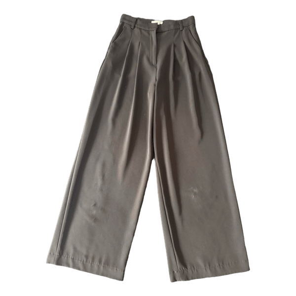 Black wide leg trousers