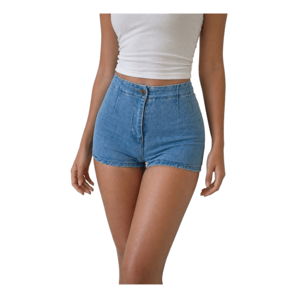 Vaaleansiniset high-waist farkkushortsit koko S