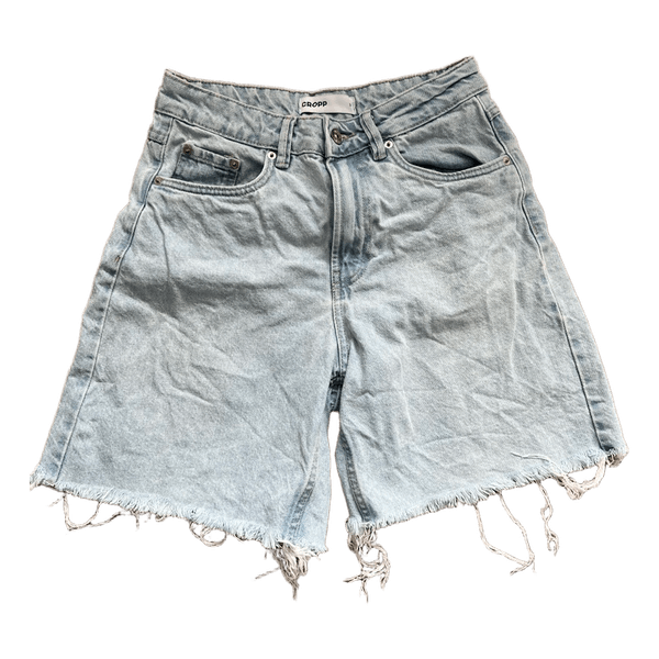 Light blue denim shorts