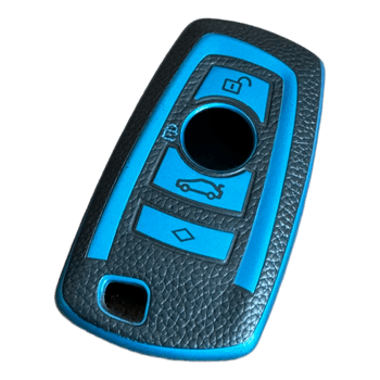 Blue BMW car key cover