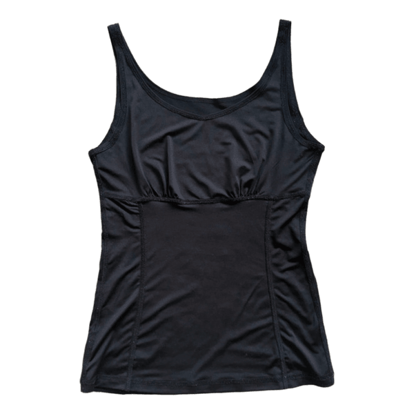 Black sleeveless tank top