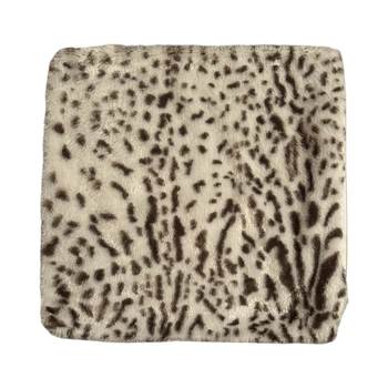 Faux fur leopard cushion cover
