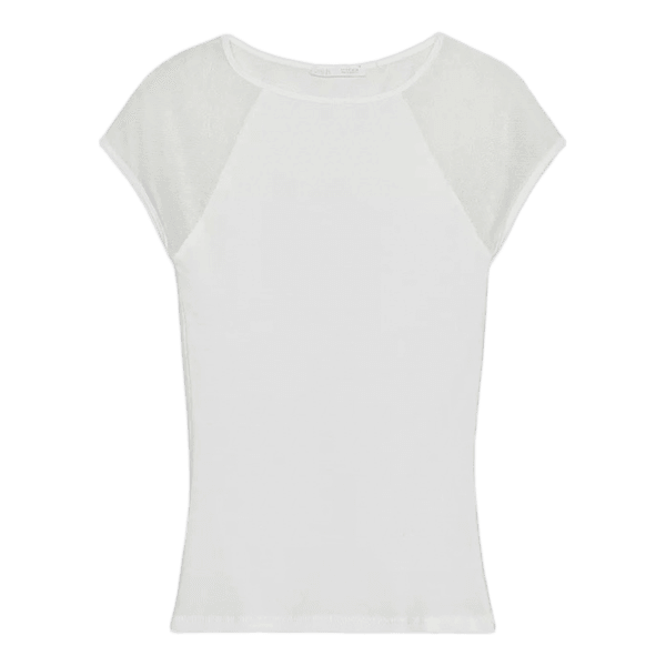 Hvid kortærmet t-shirt