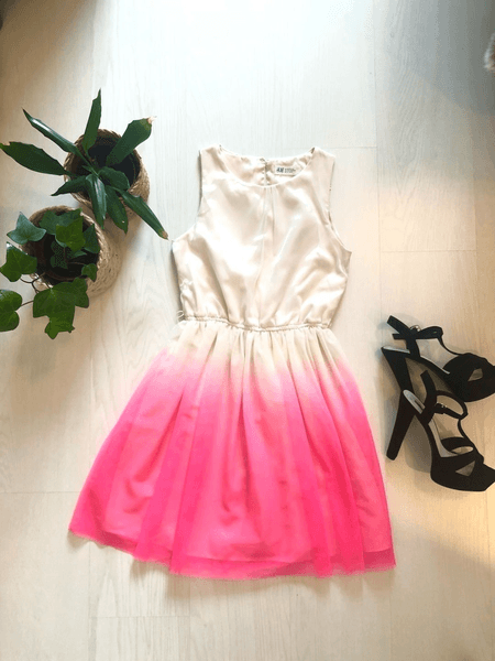 Neon pink tylli juhlamekko