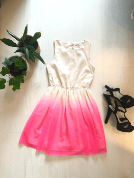 Neon pink tylli juhlamekko