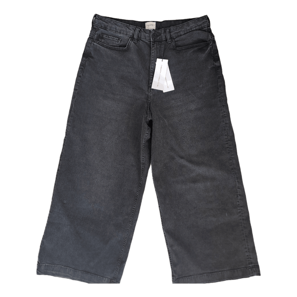 Grey denim culotte jeans