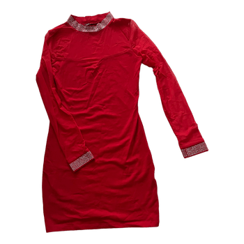 Red mini dress