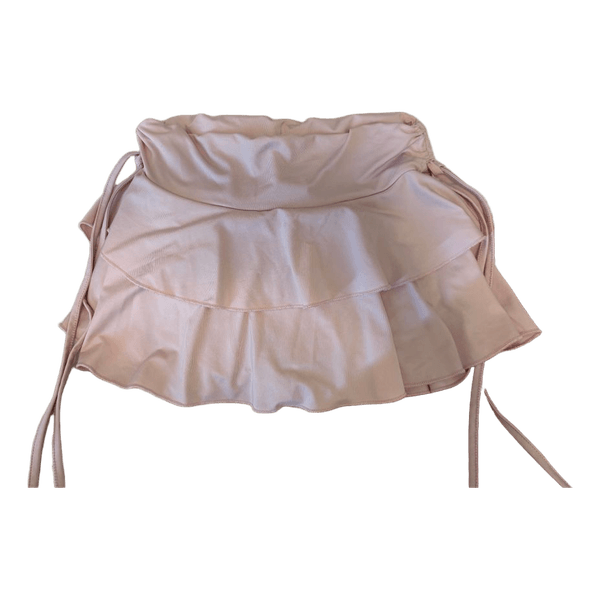 Pink tiered ruffle skirt