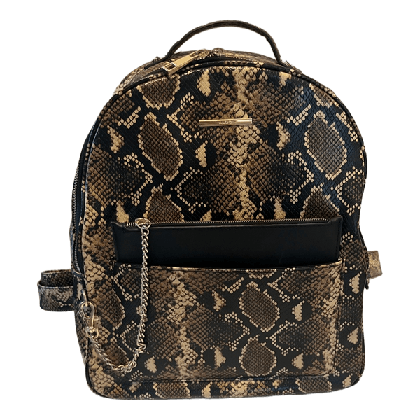 Snakeskin print backpack