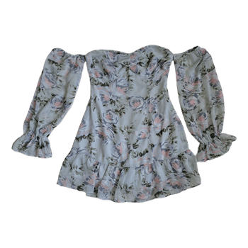 Floral off-shoulder mini dress