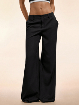 Low waist flared leg pants