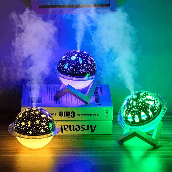 Planet-shaped humidifier lamp