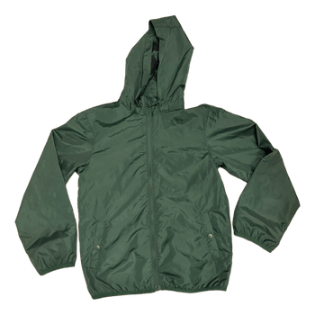 Green hooded jacket