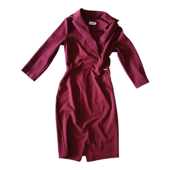 Burgundy blazer style dress