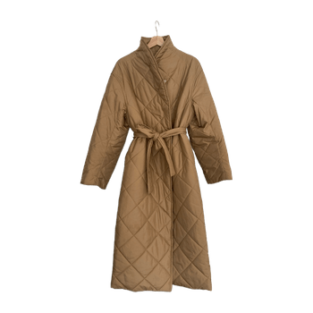 Arket pitkä tikkitakki beige 