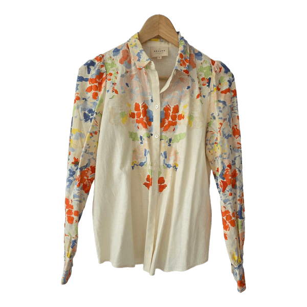 Sézane floral print shirt