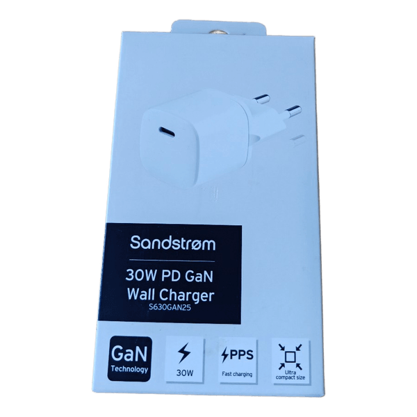 Sandstrøm 30W GaN wall charger