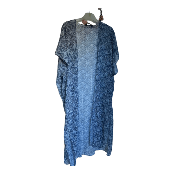 Blue patterned kimono