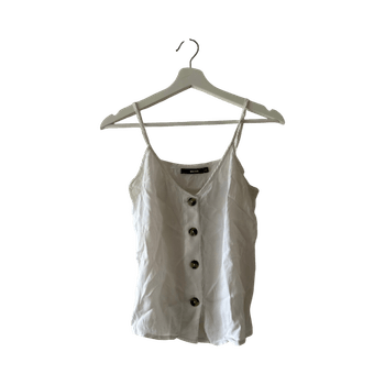 Valkoinen hihaton toppi