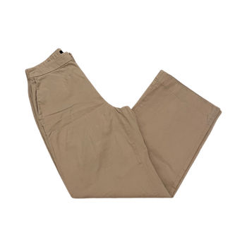 Beige wide leg trousers