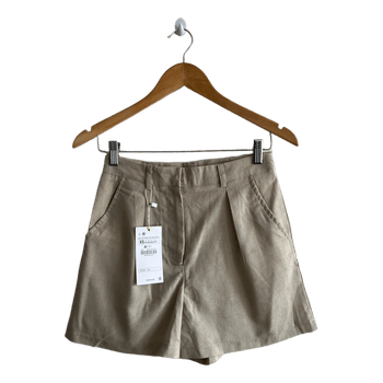 Beige tailored shorts