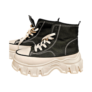 Black high-top sneakers