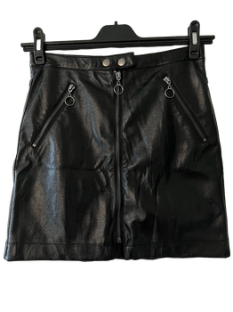 Faux leather mini skirt