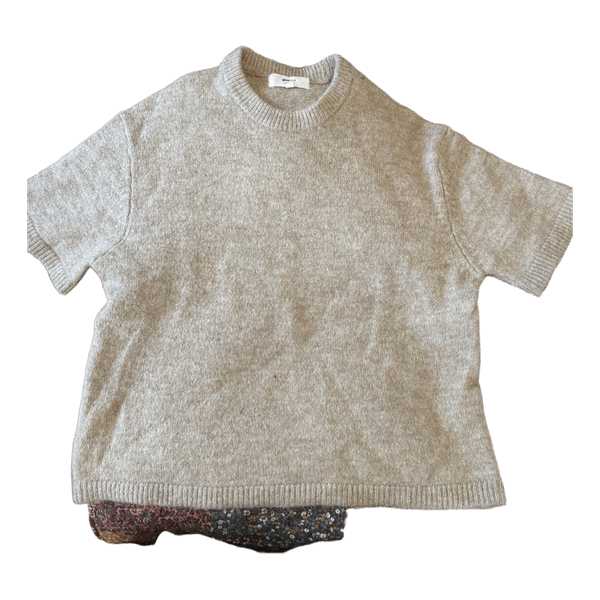 Beige knitted t-shirt